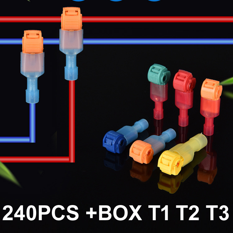 Automatic Wire Stripper Cutter - 240個入り T1 T2 T3 コネクター用ワイヤーストリッパー、ワイヤ端子、ケーブルカッター、圧着工具、自動ストリッピング・カッティングプライヤー、RJ45ネットワークツール
