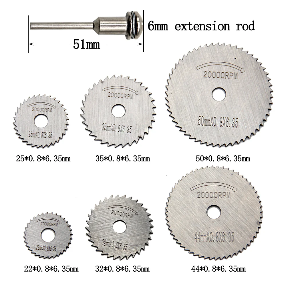 7ピース木工用金属切断鋸刃電動ドリル円形鋸刃3.2mm延長ロ - Reciprocating Saw Attachment Drill のレビューと価格