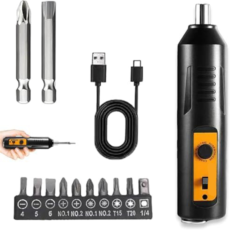 J1UL1N 電動ドライバー、LEDライト付き自動ホーム修理 - Electric Screwdriver Rechargeable Usb のレビューと価格