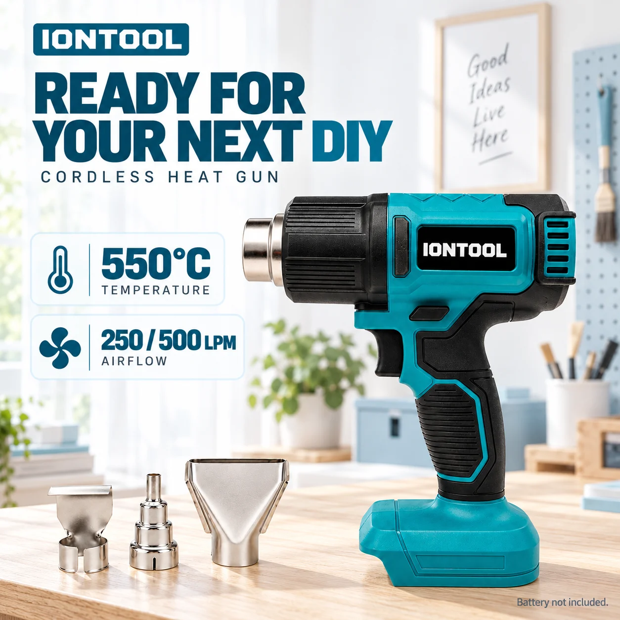 IONTOOL コードレスヒートガン 550 ℃   熱収縮 - Cordless Heat Gun For Shrink Tubing のレビューと価格
