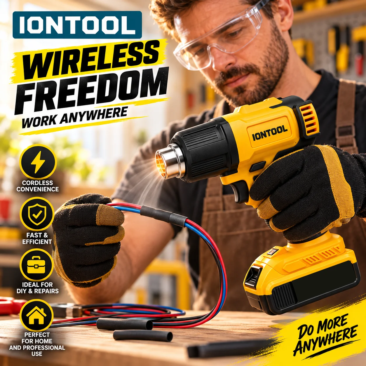 IONTOOL コードレスヒートガン 550 ℃   自動車 - Cordless Heat Gun For Shrink Tubing のレビューと価格
