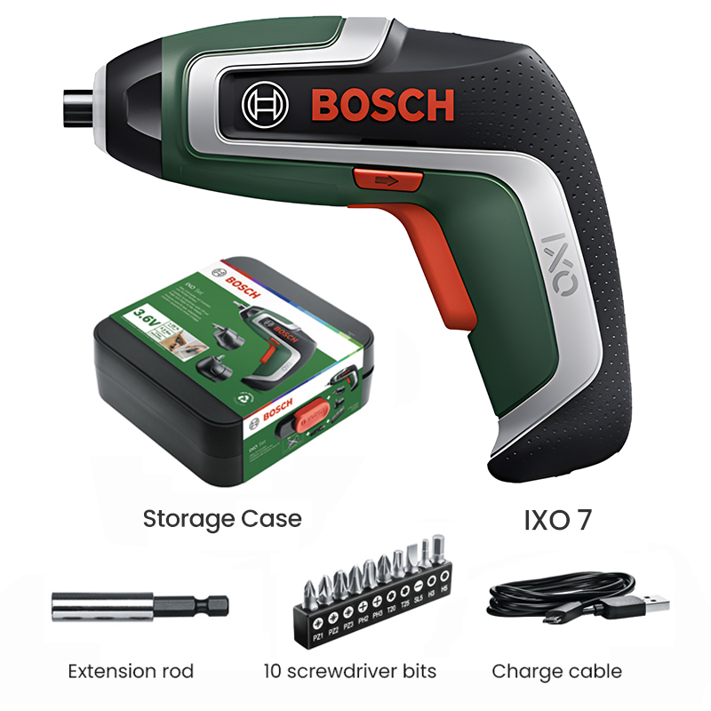 ボッシュ IXO 7 コードレスドライバー、3.6V USB - Electric Screwdriver Rechargeable Usb のレビューと価格